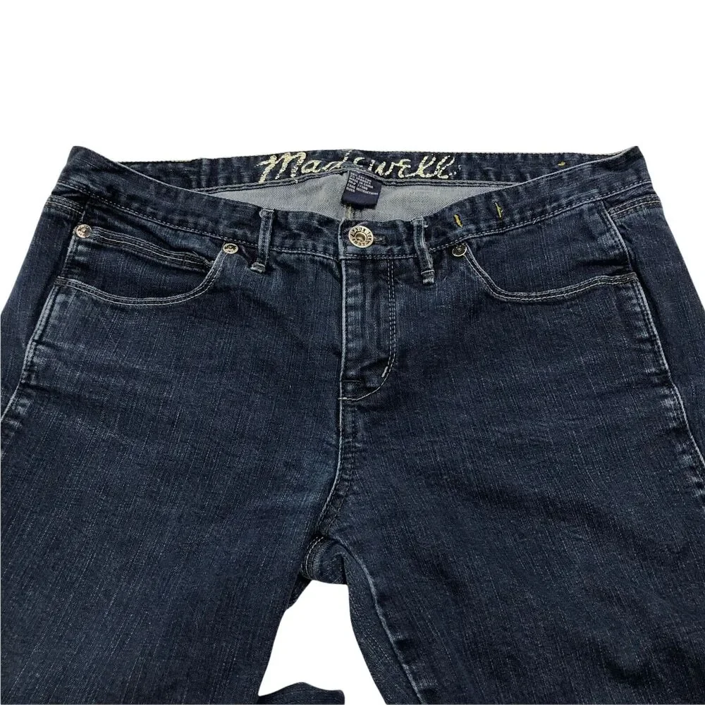 Madewell Skinny Jeans Low Rise Dark Wash Blue Denim Stretch 29 x 34 Act 32 x 33 - Picture 3 of 10